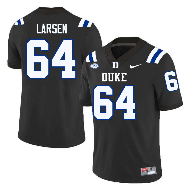 Duke Blue Devils #64 Jordan Larsen College Football Jersey Stitched-Black